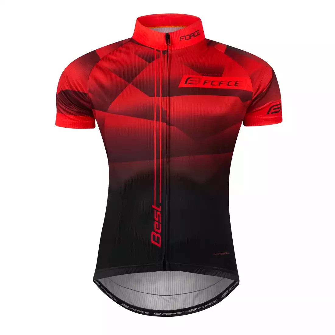 FORCE BEST męska koszulka rowerowa czarno-czerwona 9001291