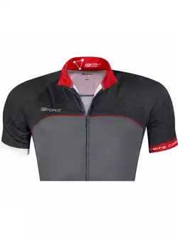 FORCE FINISHER męska koszulka rowerowa szaro-czerwona 9001285