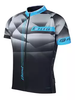 FORCE męska koszulka rowerowa BEST czarny-szary-niebieski 9001292