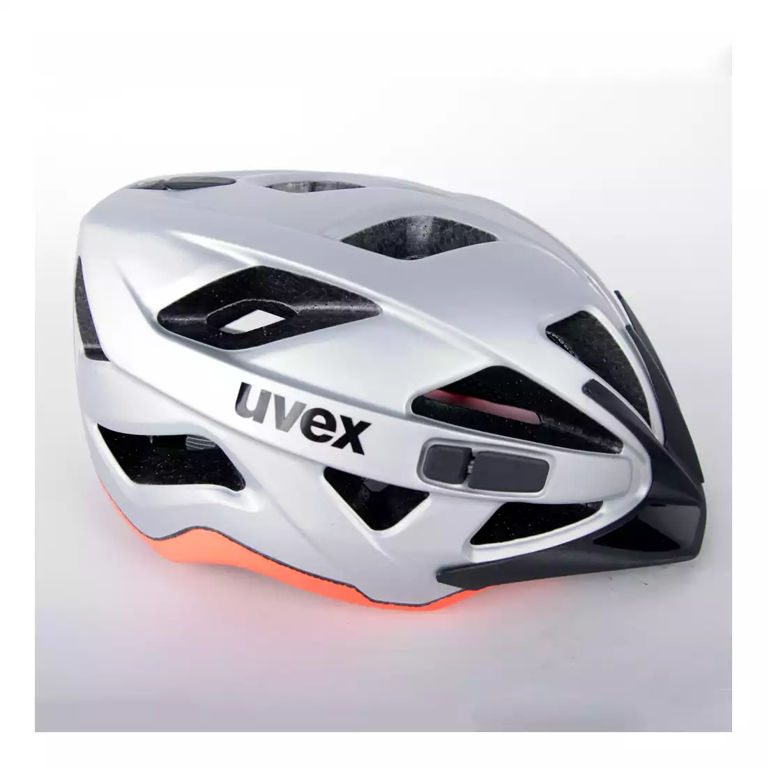 Kask rowerowy UVEX Active CC srebrno-pomarańczowy mat