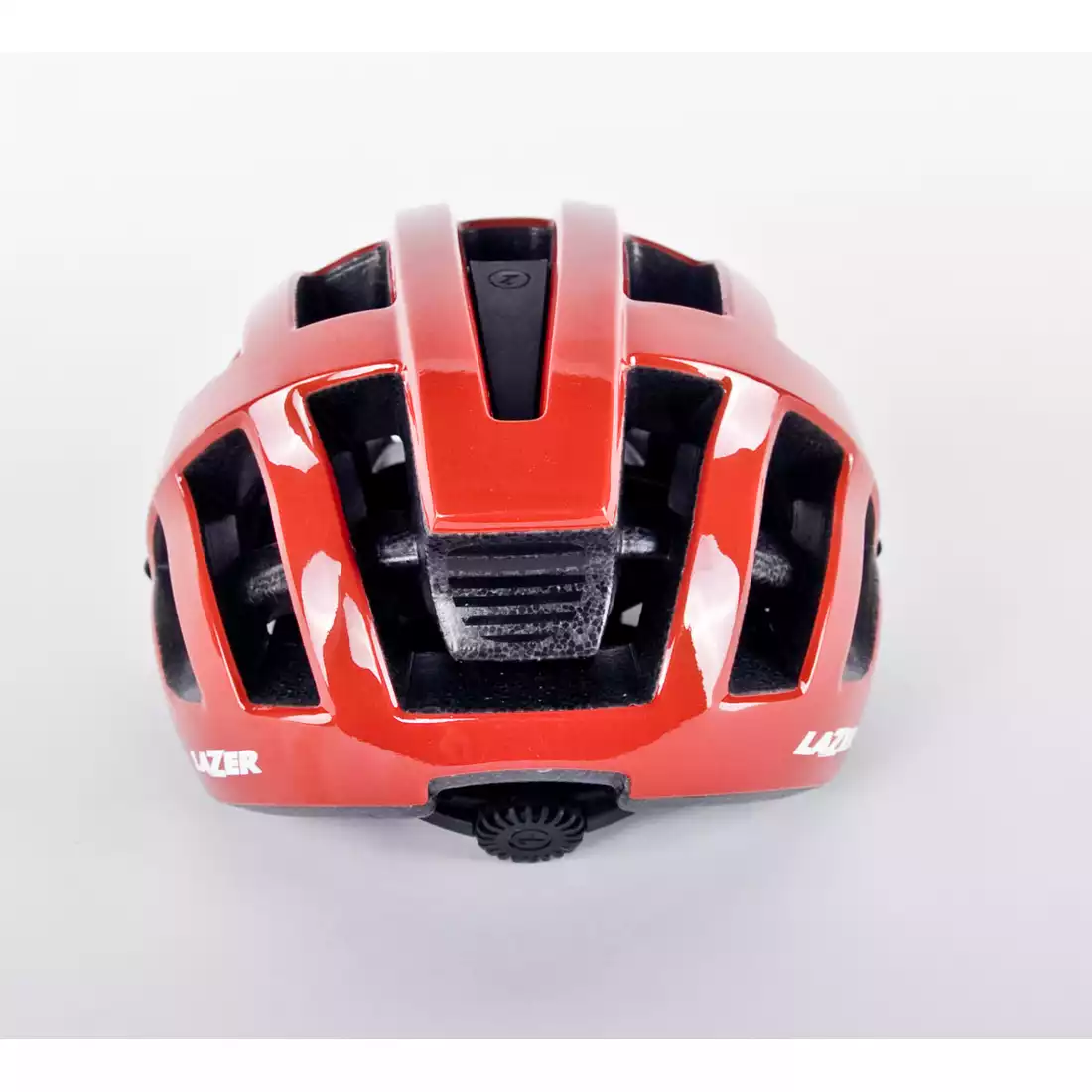 LAZER Compact kask rowerowy czerwony połysk