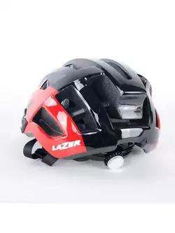 LAZER damski kask rowerowy Petit DLX  Siatka +Led czarny czerwony