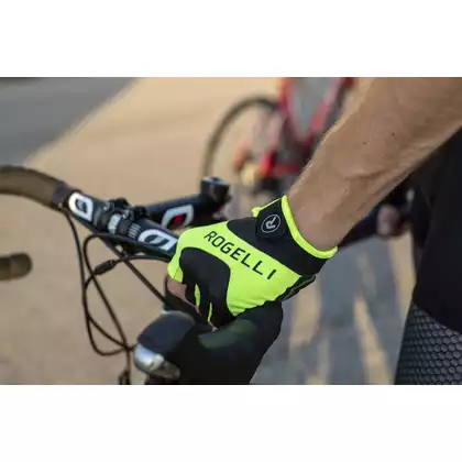 ROGELLI Arios rękawiczki rowerowe fluor żółty