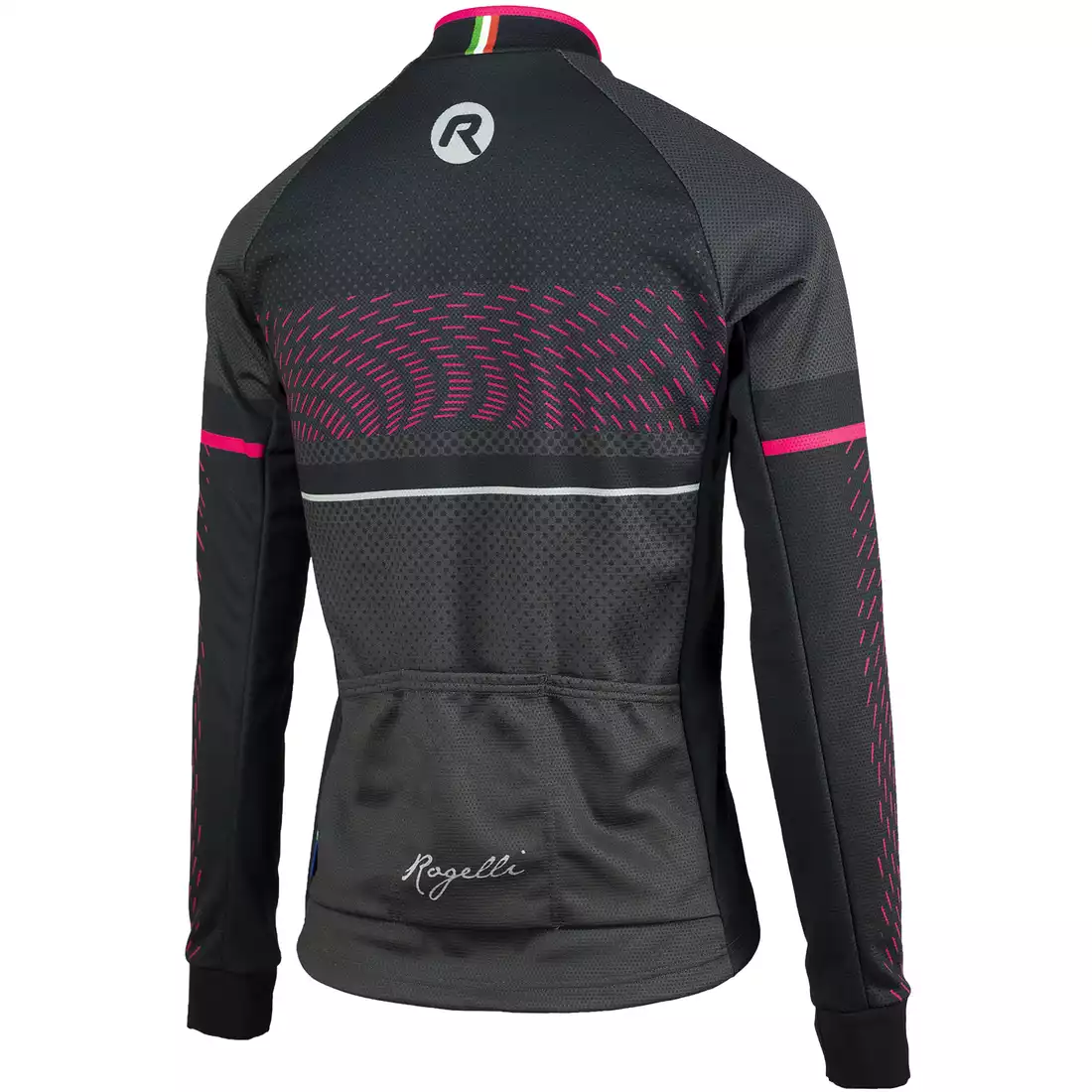 ROGELLI BELLA damska bluza rowerowa, czarny-szary-różowy