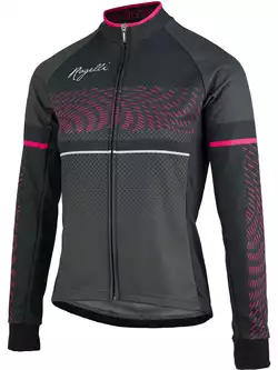 ROGELLI BELLA damska bluza rowerowa, czarny-szary-różowy
