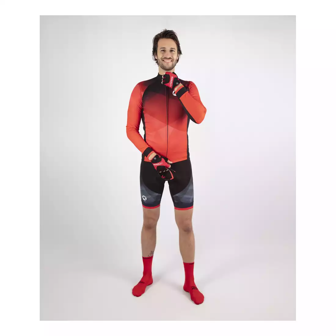 ROGELLI ISPIRATO 2.0 ciepła bluza rowerowa czerwony