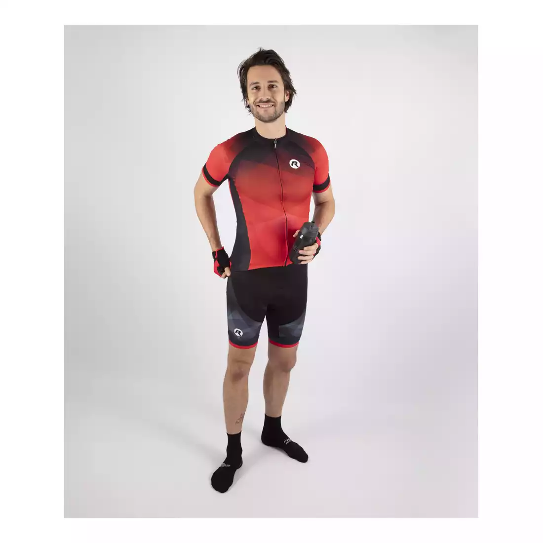 ROGELLI ISPIRATO 2.0 męskie spodenki rowerowe czarny czerwony