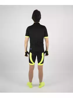 ROGELLI PERUGIA 2.0 męska koszulka rowerowa czarny fluor żółty