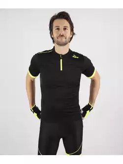 ROGELLI PERUGIA 2.0 męska koszulka rowerowa czarny fluor żółty