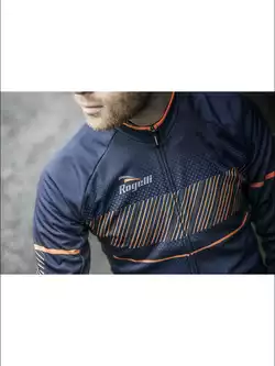 ROGELLI RITMO męska bluza rowerowa, granat-pomarańcz