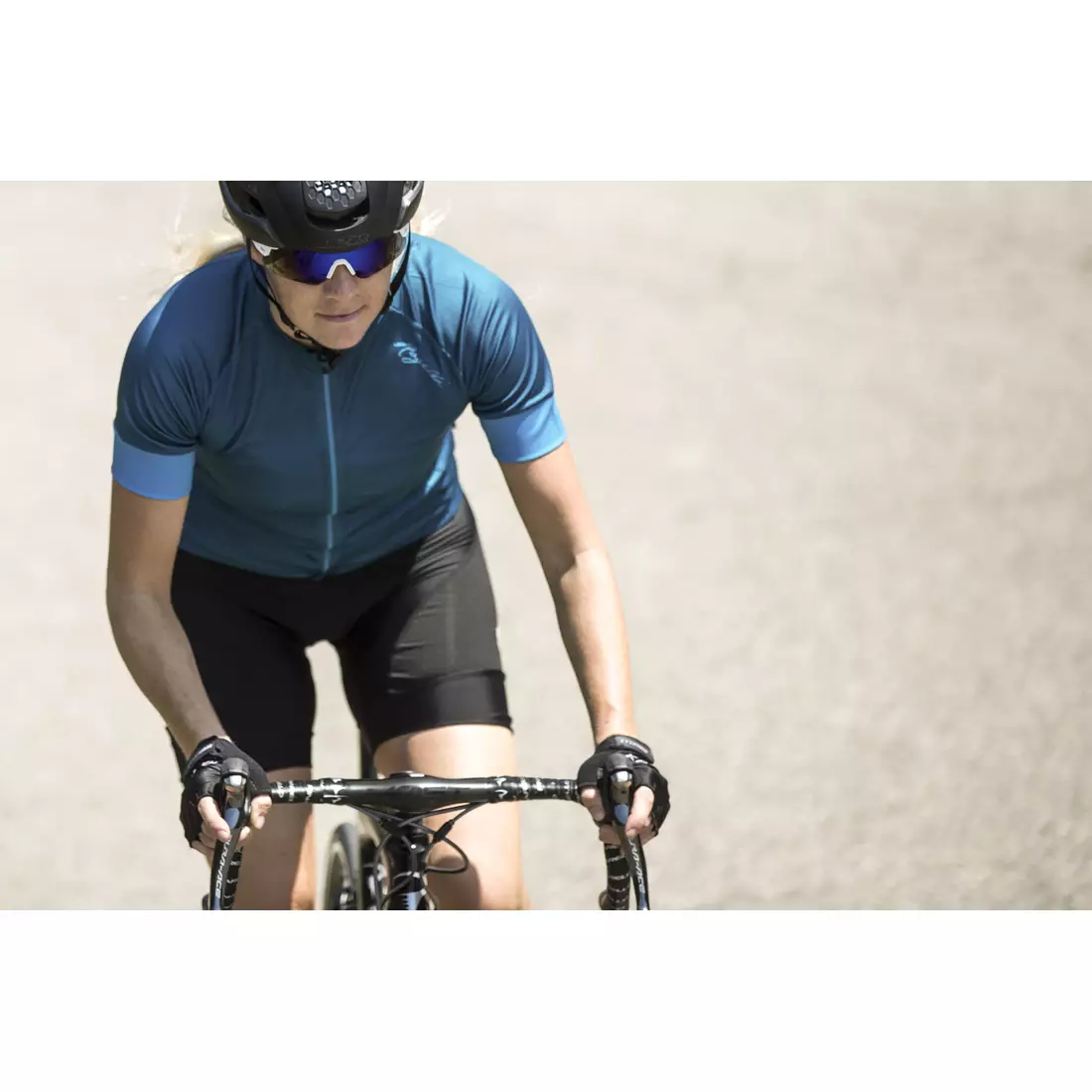 Rogelli MODESTA damska koszulka rowerowa, niebieska