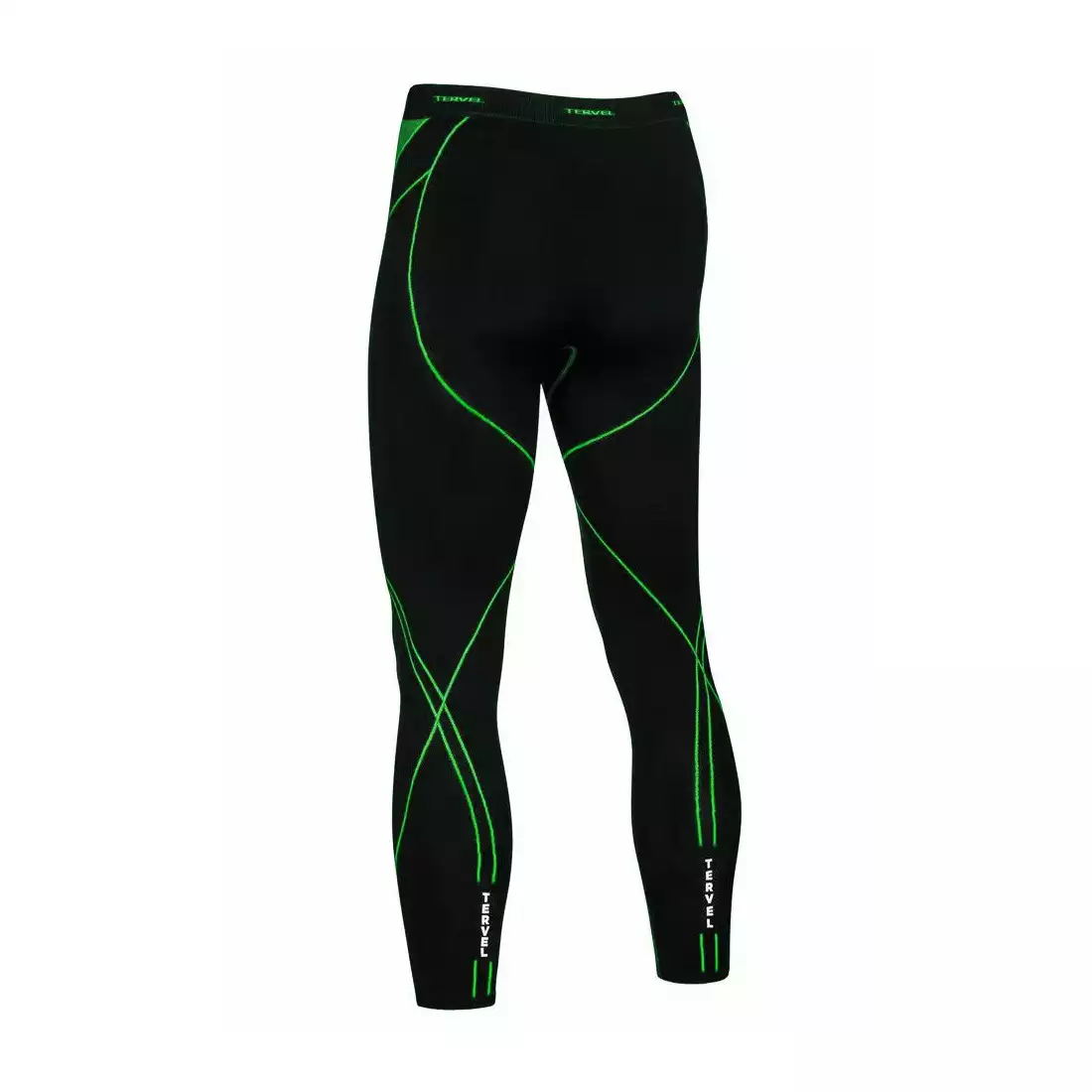 TERVEL OPTILINE męskie spodnie /getry termoaktywne OPT3004, czarno-zielony