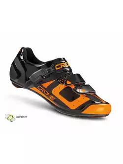 CRONO CR3 Nylon szosowe buty rowerowe czarno pomarańczowe