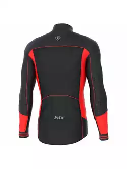 FDX 1460 męska ocieplana bluza rowerowa Czarno-czerwona