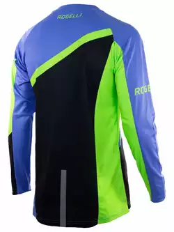 ROGELLI ADVENTURE męska koszulka rowerowa MTB z długim rekawem niebiesko-fluorowa 060.111