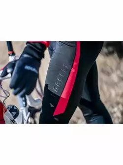 Rogelli STEALTH nieocieplane spodnie rowerowe na szelkach, żelowa wkładka, Czerwone 002.353
