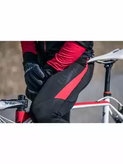 Rogelli STEALTH nieocieplane spodnie rowerowe na szelkach, żelowa wkładka, Czerwone 002.353