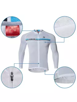 SANTIC męska koszulka rowerowa z długim rękawem biała WM7C01079W