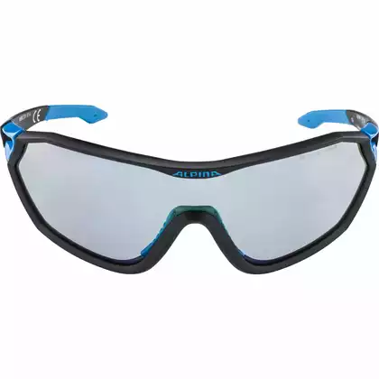 ALPINA okulary sportowe fotochromowe s-way VLM+ black matt-cyan A8585231