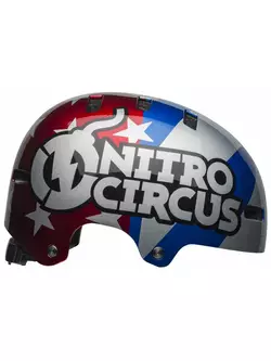 BELL LOCAL kask bmx nitro circus gloss silver blue red 