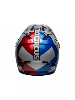 BELL SANCTION kask rowerowy full face, nitro circus gloss silver blue red