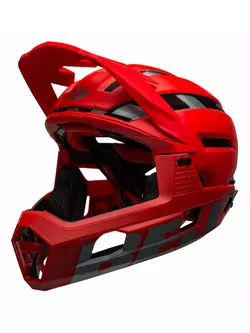 BELL SUPER AIR R MIPS SPHERICAL kask rowerowy full face, matte gloss red gray
