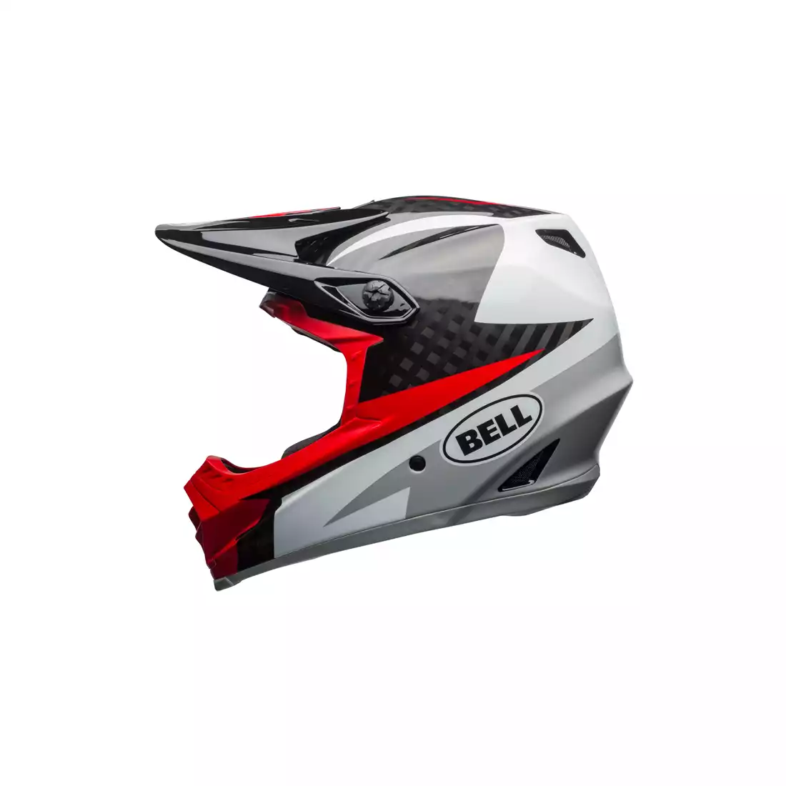 Kask rowerowy full face BELL FULL-9 CARBON gloss white black hibiscus rio 