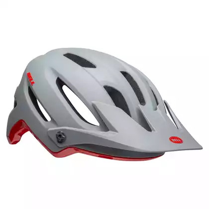 Kask rowerowy mtb BELL 4FORTY cliffhanger matte gloss gray crimson 