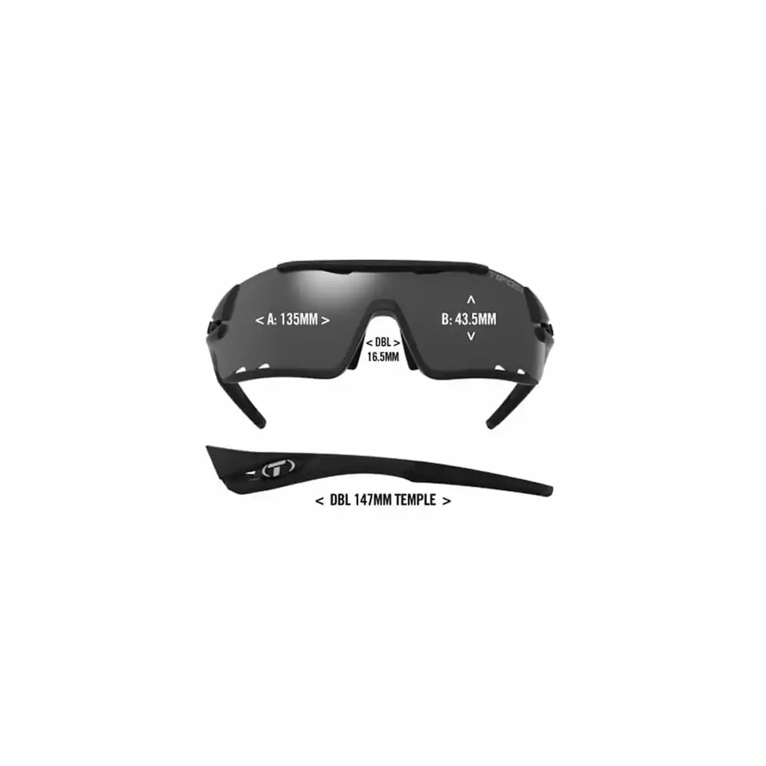 Okulary sportowe z wymiennymi soczewkami TIFOSI DAVOS white black TFI-1460104801