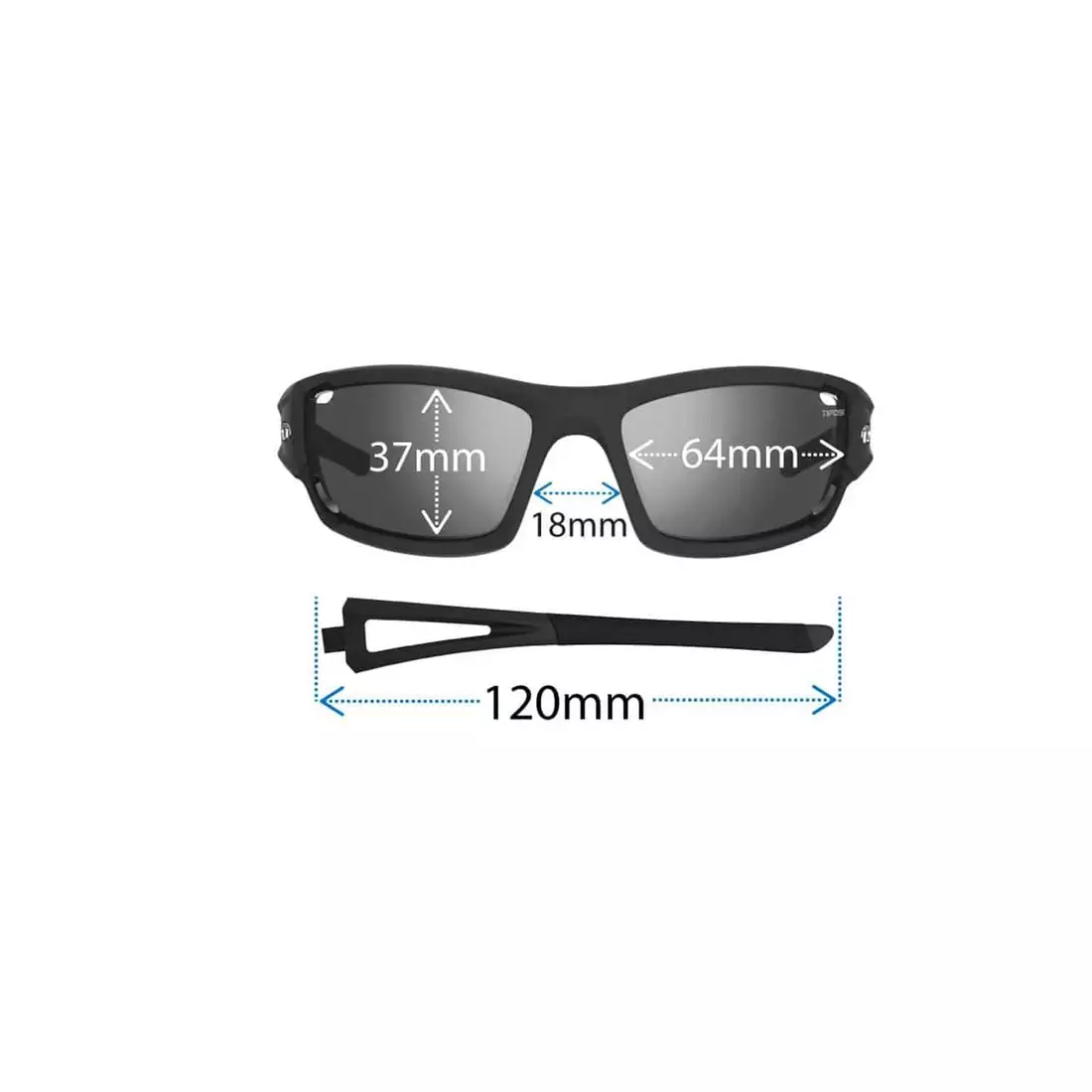 TIFOSI okulary sportowe fotochromowe dolomite 2.0 fototec black-white (light night fotochrom) TFI-1020304831