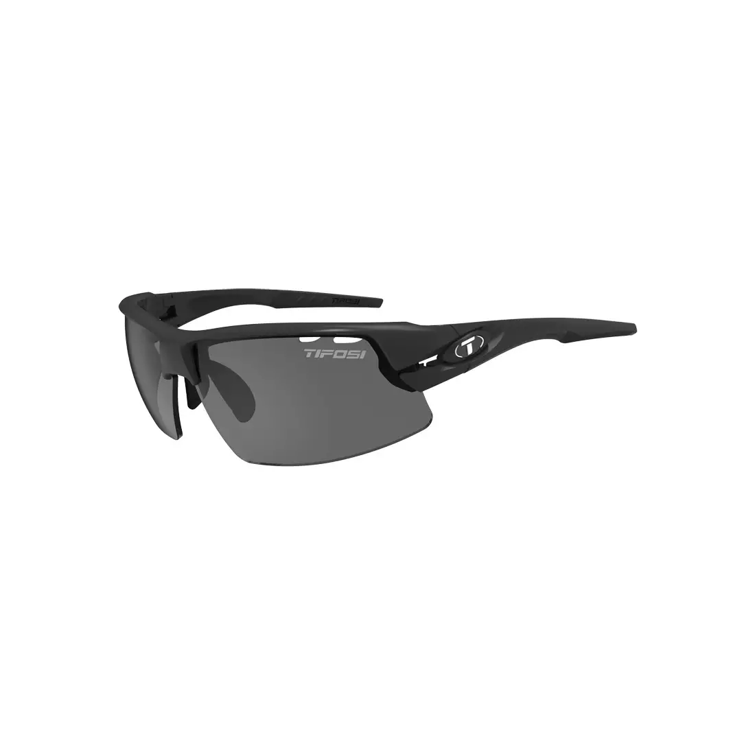 TIFOSI okulary sportowe z wymiennymi szkłami crit matte black (Smoke, AC Red, Clear) TFI-1340100101
