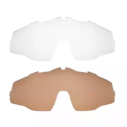 FORCE okulary sportowe z wymiennymi szkłami everest biały 91091