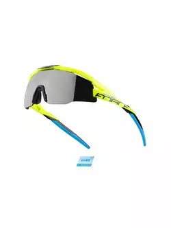 FORCE EVEREST okulary rowerowe / sportowe, żółty-niebieski