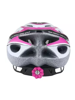 FORCE damski kask rowerowy Hal, różowy-biały, 902489