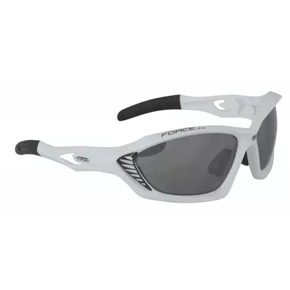 FORCE okulary rowerowe/sportowe MAX biało-czarne 90982