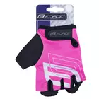 FORCE damskie rękawiczki rowerowe sport różowy 905575-L