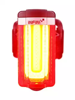 INFINI TRON SET zestaw lampek rowerowych Black USB  I-8180