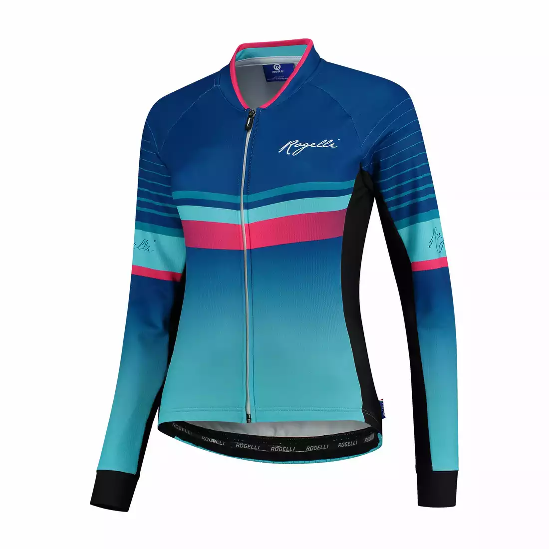 Rogelli Impress 010.190 Damska bluza rowerowa Niebieski/różowy