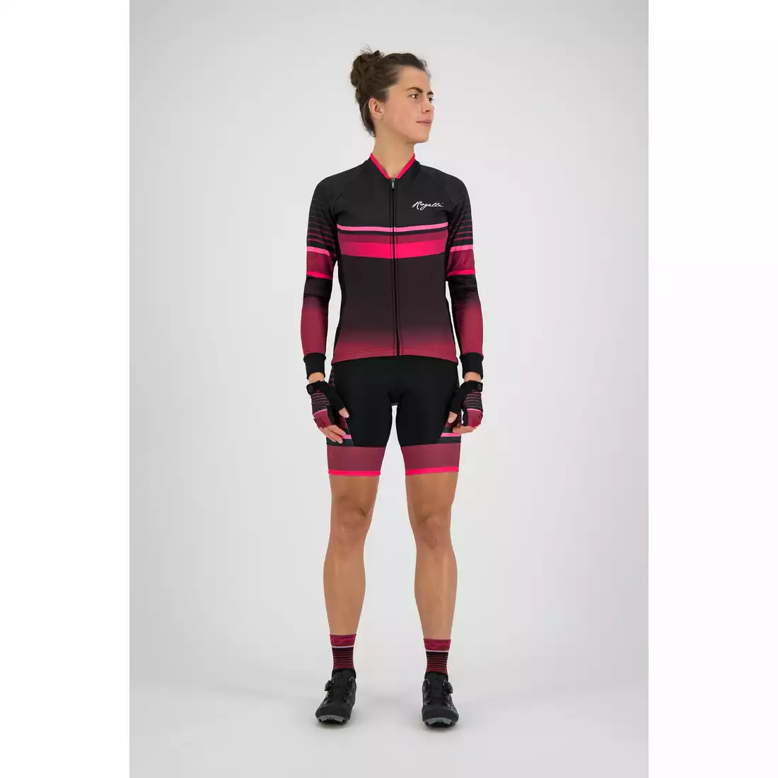 Rogelli Impress 010.191 Damska bluza rowerowa Bordowy/różowy