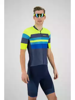 Rogelli PEAK 001.326 męska koszulka rowerowa Niebieski/Fluor