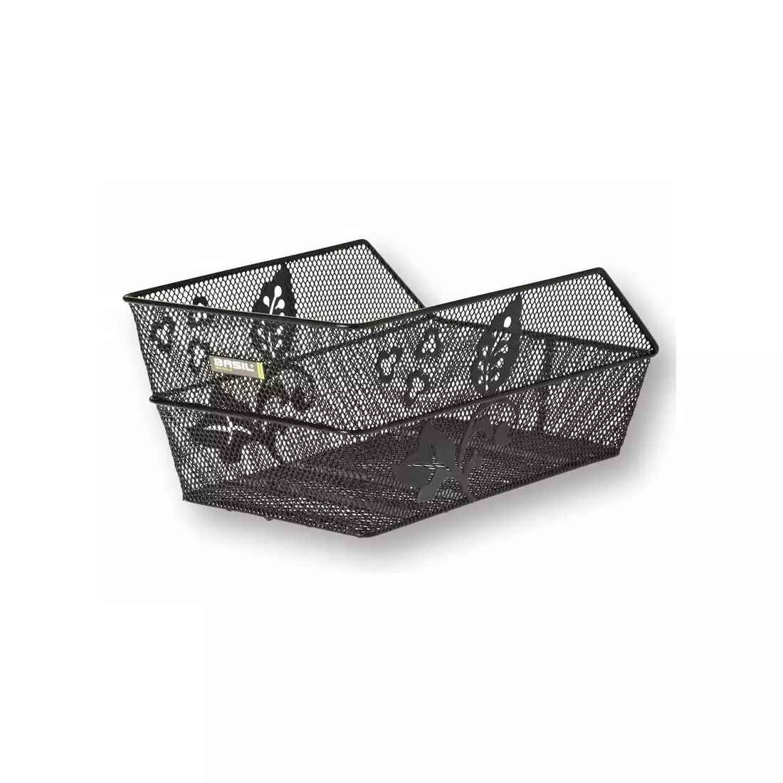 Kosz na tylny bagażnik BASIL CENTO FLOWER + Mounting set for CENTO basket, stalowy czarny BAS-11175