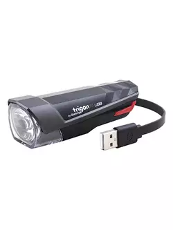 Lampka przednia SPANNINGA TRIGON 15 luxów/80 lumenów USB czarna SNG-999154