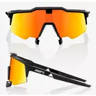 100% okulary sportowe speedcraft air soft tact black HiPER red multilayer mirror lens + clear lens STO-61004-100-43
