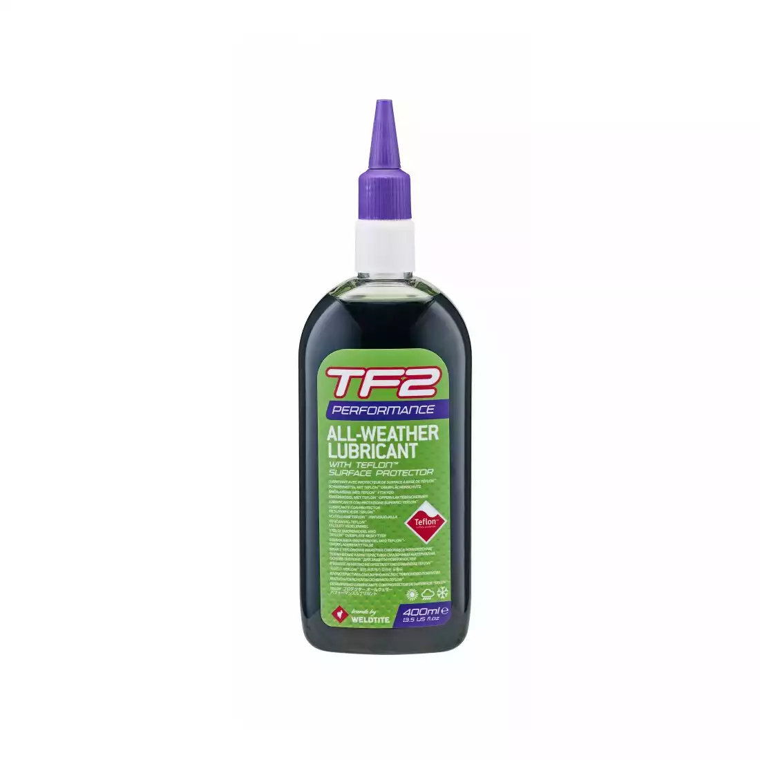 Olej do łańcucha WELDTITE TF2 PERFORMANCE TEFLON ALL WEATHER (warunki suche i mokre) 400ml (NEW)