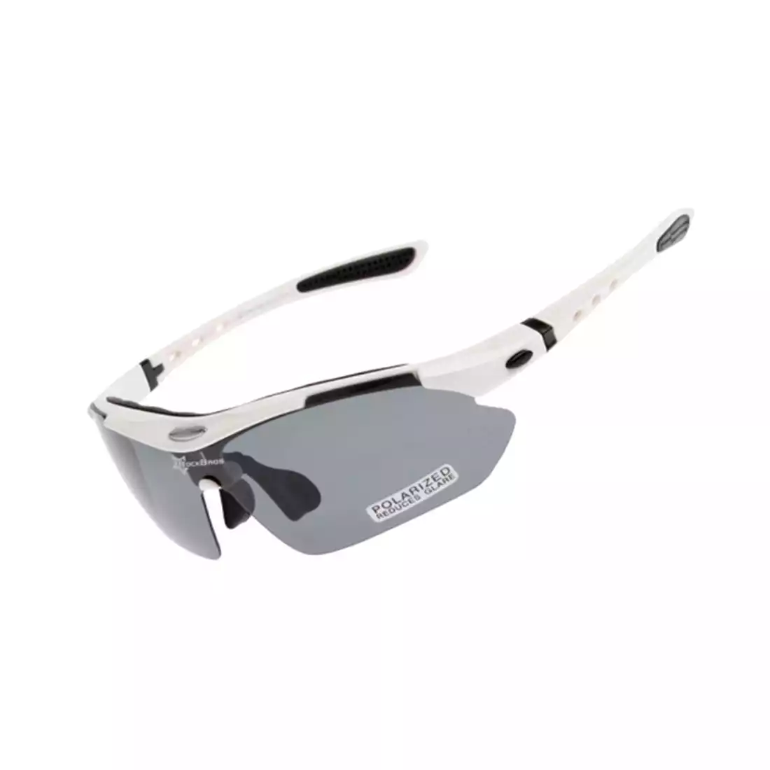 RockBros 10002 okulary rowerowe / sportowe z polaryzacją 5 soczewek wymiennych białe