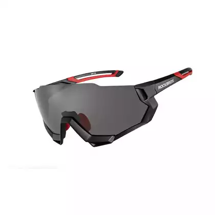 Rockbros 10131 okulary rowerowe / sportowe z polaryzacją 5 soczewek wymiennych czarne