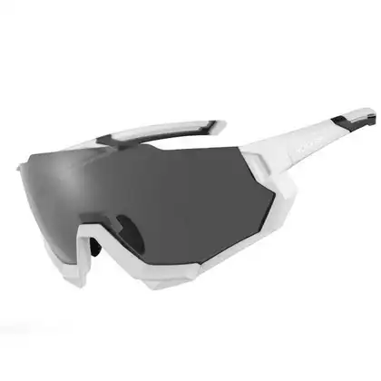 Rockbros 10132 okulary rowerowe / sportowe z polaryzacją 5 soczewek wymiennych białe
