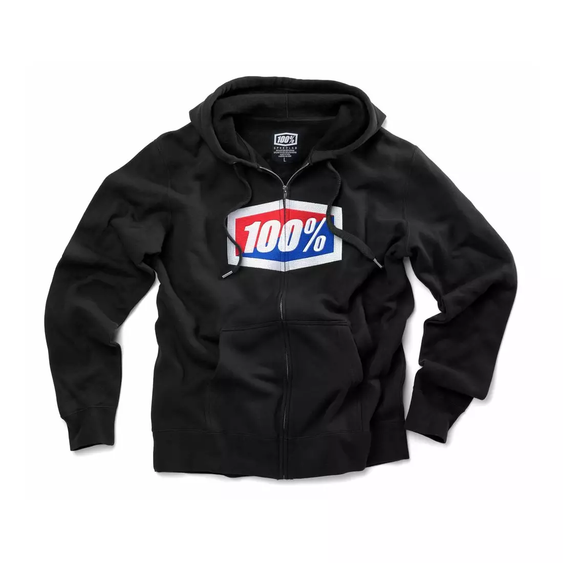 100% bluza sportowa męska official hooded zip black STO-36005-001-10