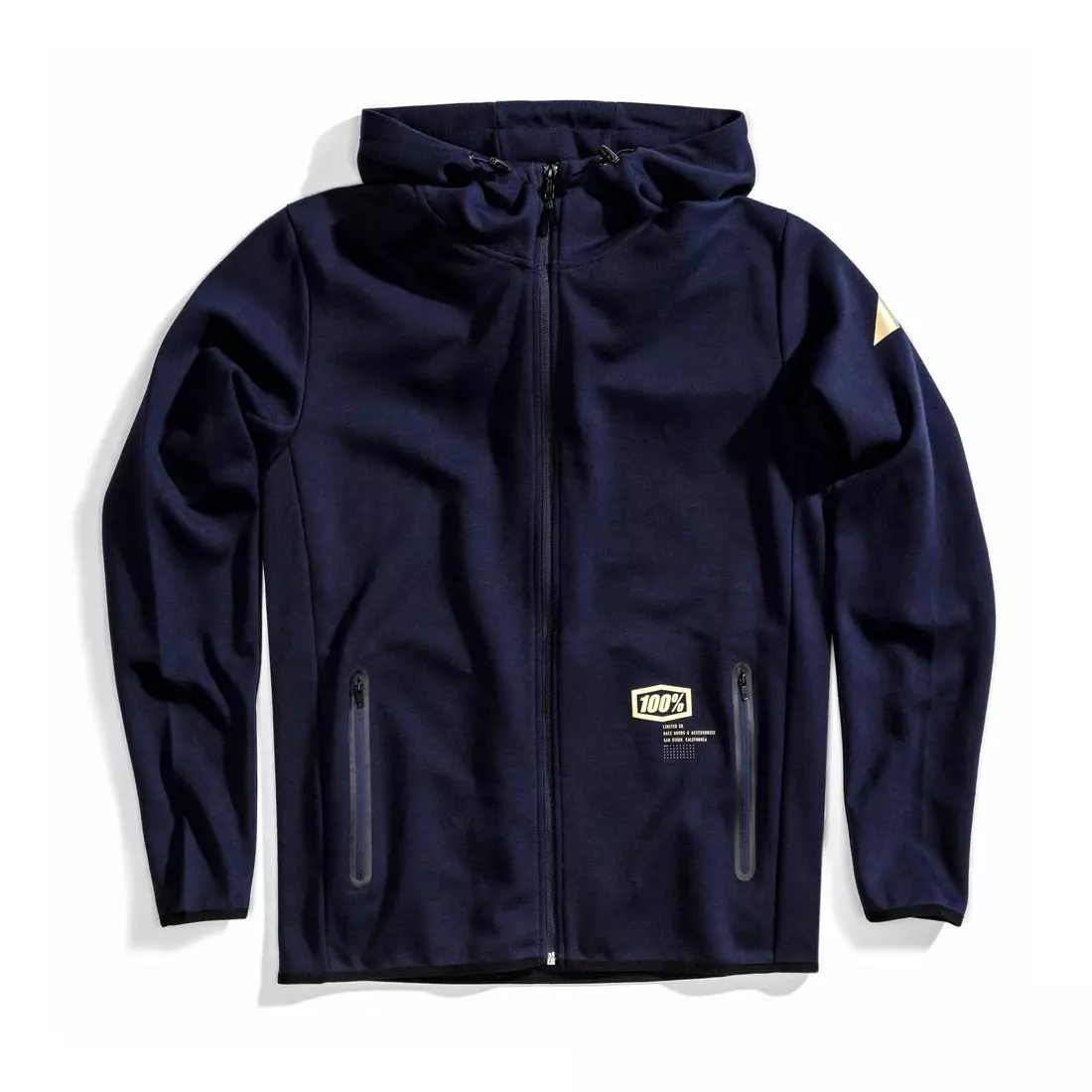 100% bluza sportowa męska viceroy hooded zip tech fleece navy STO-37002-015-10