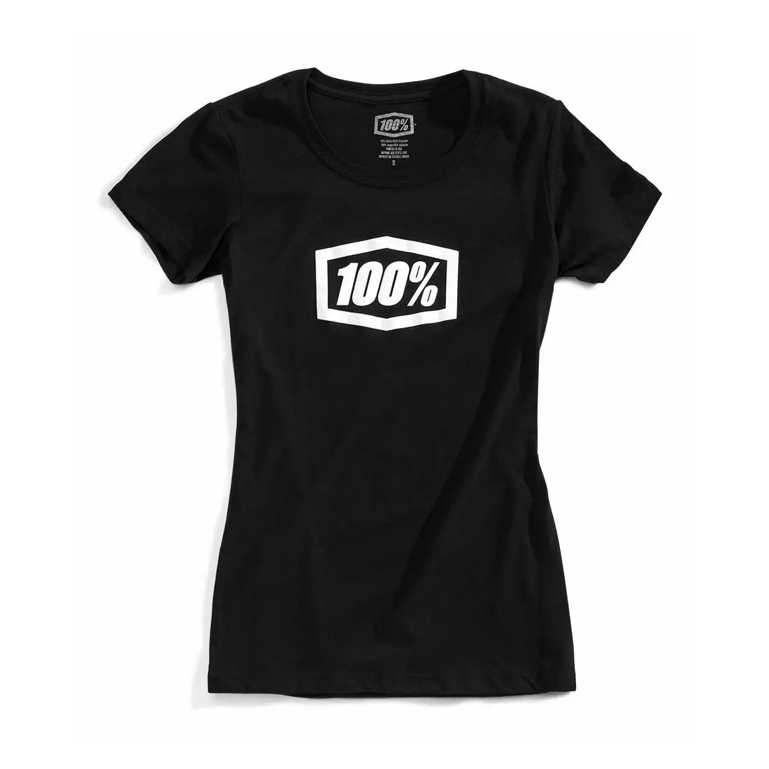 100% koszulka damska krótki rękaw essential black STO-28016-001-10